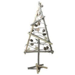 Northlight 23" Natural Twig Tree With Pine Cones And Stars Christmas Decoration