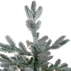 Northlight 4.5' Pre-Lit Flocked Whistler Noble Fir Artificial Christmas Tree, Clear Lights -Chic Christmas Decoration northlight sp15024 2 76260.1587645151