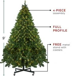 Northlight 9' Pre-Lit Full Olympia Pine Artificial Christmas Tree - Warm White Lights -Chic Christmas Decoration northlight th28354 thumbnail 1 50453.1665611631
