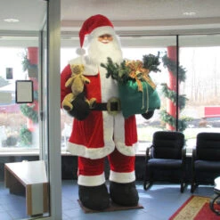 Northlight 8' Red And White LED Lighted Musical Inflatable Santa Claus Christmas Figurine -Chic Christmas Decoration northlight tj15757 3 22190.1665610744