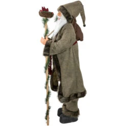 Northlight 48" Olive Green Santa Claus With Gift Bag Standing Christmas Figure -Chic Christmas Decoration northlight tj15759 2 62394.1680803004