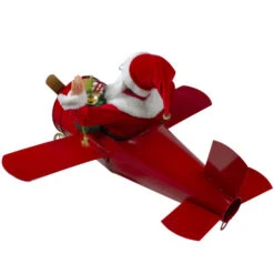 Northlight 32" Waving Santa Delivering Presents On A Plane Christmas Decoration -Chic Christmas Decoration northlight tj27582 4 30080.1665610433
