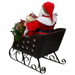 Northlight 32" Red Traditional Jolly Santa Claus In Jewel Sleigh Christmas Figurine -Chic Christmas Decoration northlight tj38544 2 56688.1597451820