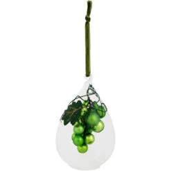 Northlight 6" Green Grape Cluster In Teardrop Glass Cloche Christmas Ornament -Chic Christmas Decoration northlight tr01859 b 1 updated 10660.1682510988
