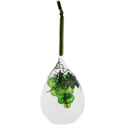 Northlight 6" Green Grape Cluster In Teardrop Glass Cloche Christmas Ornament -Chic Christmas Decoration northlight tr01859 b 2 updated 21252.1682510988