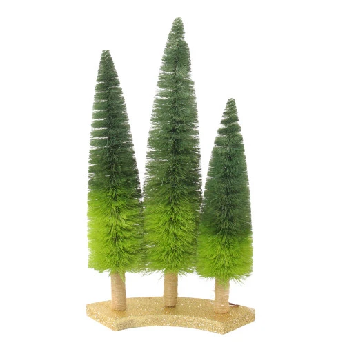 Northlight 15.75" Ombre Green Sisal Tabletop Christmas Trees 1 Northlight 15.75" Ombre Green Sisal Tabletop Christmas Trees