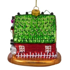 Northlight 4" Festive Red And Green Barn With Roof Glass Christmas Ornament -Chic Christmas Decoration northlight tr26263 3 39966.1665610739