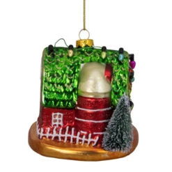 Northlight 4" Festive Red And Green Barn With Roof Glass Christmas Ornament -Chic Christmas Decoration northlight tr26263 4 11333.1665610739