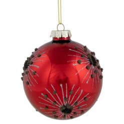 Northlight 3.5" Red And Brown Beaded Bursting Snowflake Glass Christmas Ball Ornament 6 Northlight 3.5" Red And Brown Beaded Bursting Snowflake Glass Christmas Ball Ornament -Chic Christmas Decoration northlight tr26267 2 61502.1682510987