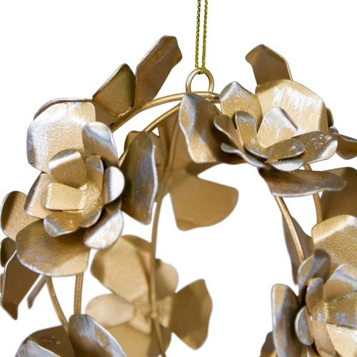 Northlight Matte Silver And Gold Rose Flowers Christmas Ball Ornament 4.5" (115mm) 3 Northlight Matte Silver And Gold Rose Flowers Christmas Ball Ornament 4.5" (115mm) - Image 3