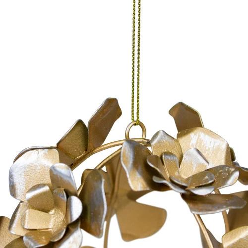 Northlight Matte Silver And Gold Rose Flowers Christmas Ball Ornament 4.5" (115mm) 4 Northlight Matte Silver And Gold Rose Flowers Christmas Ball Ornament 4.5" (115mm) - Image 4