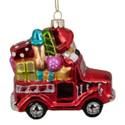 Northlight 4" Red Fire Truck With Santa And Presents Glass Christmas Ornament -Chic Christmas Decoration northlight tr83414 1 64744.1665580038