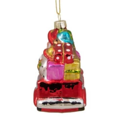 Northlight 4" Red Fire Truck With Santa And Presents Glass Christmas Ornament -Chic Christmas Decoration northlight tr83414 3 97826.1665580038