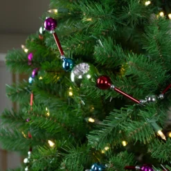 Northlight 92" Red And Silver Glass Bead With Retro Reflector Ornament Christmas Garland -Chic Christmas Decoration northlight tr83488 3 56186.1587643018