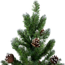 Northlight 24" Frosted Norway Pine With Pine Cones Medium Artificial Christmas Tree, Unlit -Chic Christmas Decoration northlight v03993 03 01944.1691247509