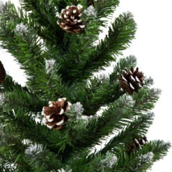 Northlight 24" Frosted Norway Pine With Pine Cones Medium Artificial Christmas Tree, Unlit -Chic Christmas Decoration northlight v03993 04 02393.1691247510