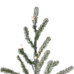 Northlight 5' Pre-Lit Medium Flocked Alpine Twig Artificial Christmas Tree - Warm White Lights -Chic Christmas Decoration northlight v04006 2 22198.1588350238