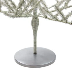 Northlight 3' Full Champagne Tinsel Artificial Christmas Twig Tree - Unlit -Chic Christmas Decoration northlight v04007 3 76079.1665346440