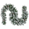 Northlight 6.75' X 12" Flocked Angel Pine And Pine Cones Artificial Christmas Garland - Unlit