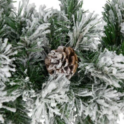 Northlight 6.75' X 12" Flocked Angel Pine And Pine Cones Artificial Christmas Garland - Unlit -Chic Christmas Decoration northlight v15090 03 41225.1690555851