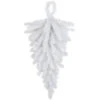 Northlight 30" Snow White Pine Artificial Teardrop Christmas Swag, Unlit