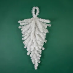 Northlight 30" Snow White Pine Artificial Teardrop Christmas Swag, Unlit 11 Northlight 30" Snow White Pine Artificial Teardrop Christmas Swag, Unlit -Chic Christmas Decoration northlight v15817 on20green 12192.1692025708