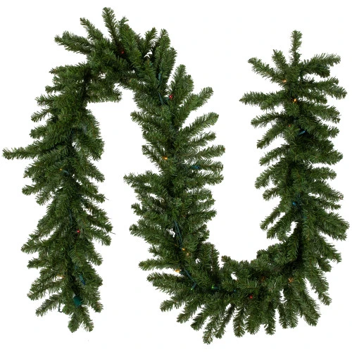 Northlight 9' X 12" Pre-Lit Canadian Pine Artificial Christmas Garland, Multicolor Lights 1 Northlight 9' X 12" Pre-Lit Canadian Pine Artificial Christmas Garland, Multicolor Lights