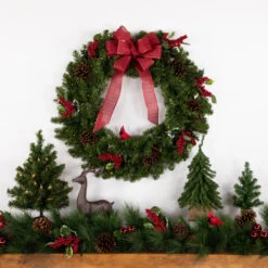 Northlight Pre-Lit Canadian Pine Artificial Christmas Wreath, 30-Inch, Clear Lights 8 Northlight Pre-Lit Canadian Pine Artificial Christmas Wreath, 30-Inch, Clear Lights -Chic Christmas Decoration northlight v15839 styled2 21145.1689085520