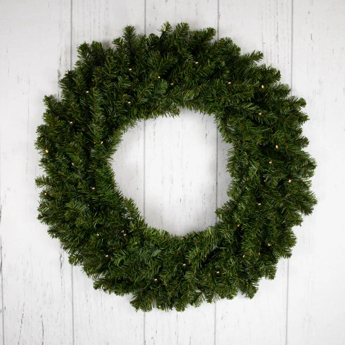 Northlight Pre-Lit Canadian Pine Artificial Christmas Wreath, 30-Inch, Clear Lights 6 Northlight Pre-Lit Canadian Pine Artificial Christmas Wreath, 30-Inch, Clear Lights - Image 6