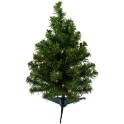 Northlight 18" Pre-Lit Medium Canadian Pine Artificial Christmas Tree - Clear Lights