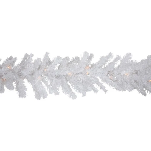Northlight 9' X 8" Pre-Lit Snow White Artificial Christmas Garland, Clear Lights 4 Northlight 9' X 8" Pre-Lit Snow White Artificial Christmas Garland, Clear Lights - Image 4