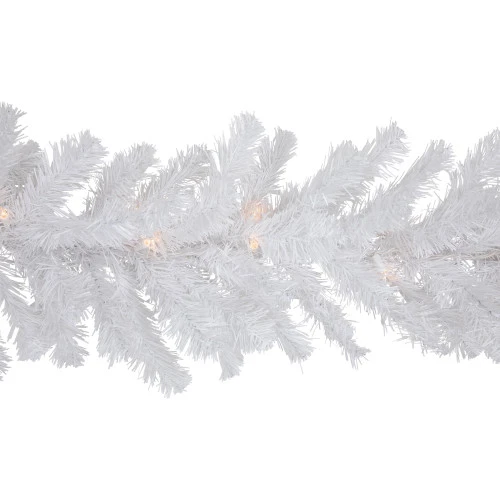 Northlight 9' X 8" Pre-Lit Snow White Artificial Christmas Garland, Clear Lights 5 Northlight 9' X 8" Pre-Lit Snow White Artificial Christmas Garland, Clear Lights - Image 5