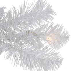 Northlight Pre-Lit Snow White Artificial Christmas Wreath, 24-Inch, Clear Lights -Chic Christmas Decoration northlight v15860 04 47872.1691074599
