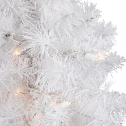 Northlight 18" Pre-Lit Medium Snow White Artificial Christmas Tree - Clear Lights -Chic Christmas Decoration northlight v15862 04 76410.1691074599