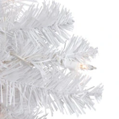 Northlight 18" Pre-Lit Medium Snow White Artificial Christmas Tree - Clear Lights -Chic Christmas Decoration northlight v15862 05 88527.1691074599
