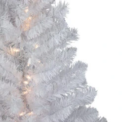 Northlight 3' Pre-Lit LED Snow White Medium Artificial Christmas Tree - Clear Lights -Chic Christmas Decoration northlight v15870 02 87419.1692285356