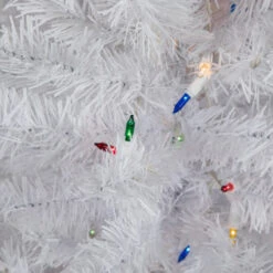 Northlight 3' Pre-Lit Snow White Artificial Christmas Tree, Multi Lights -Chic Christmas Decoration northlight v15872 03 17892.1692371583