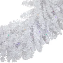 Northlight Pre-Lit White Pine LED Artificial Christmas Wreath - 36-Inch, Multicolor Lights -Chic Christmas Decoration northlight v15877 02 62677.1691074597