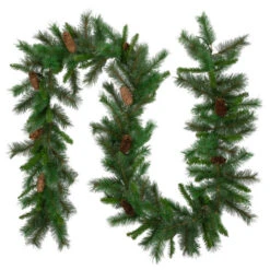 Northlight 9' X 12" Green Pine And Pine Cones Artificial Christmas Garland, Unlit
