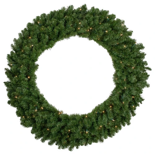 Northlight Pre-Lit Canadian Pine Artificial Christmas Wreath - 48-Inch, Clear Lights 1 Northlight Pre-Lit Canadian Pine Artificial Christmas Wreath - 48-Inch, Clear Lights