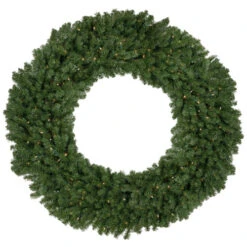 Northlight 5' Pre-Lit Commercial Canadian Pine Artificial Christmas Wreath, Clear Lights