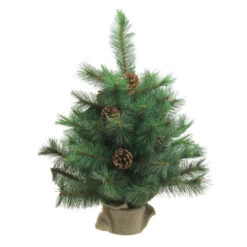 Northlight 18" Medium Royal Oregon Pine Burlap Base Artificial Christmas Tree - Unlit