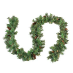 Northlight 9' X 12" Pre-Lit Royal Oregon Pine Artificial Christmas Garland, Clear Lights