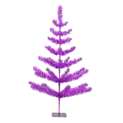 Northlight 3' Medium Purple Tinsel Twig Artificial Christmas Tree - Unlit 1 Northlight 3' Medium Purple Tinsel Twig Artificial Christmas Tree - Unlit
