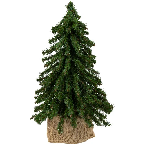 Northlight 15" Downswept Village Pine Medium Artificial Christmas Tree In Burlap Base, Unlit 1 Northlight 15" Downswept Village Pine Medium Artificial Christmas Tree In Burlap Base, Unlit