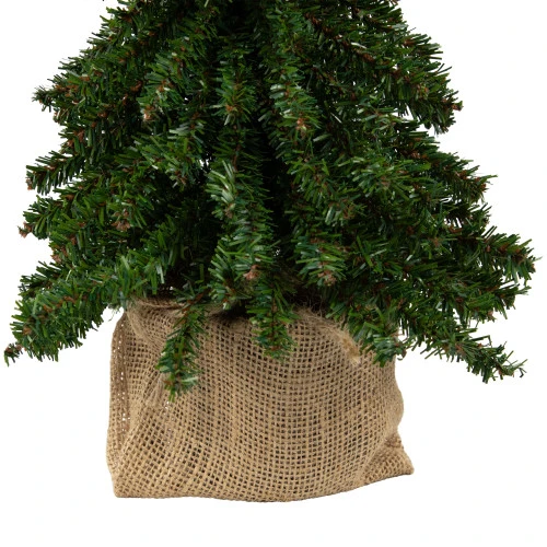 Northlight 15" Downswept Village Pine Medium Artificial Christmas Tree In Burlap Base, Unlit 5 Northlight 15" Downswept Village Pine Medium Artificial Christmas Tree In Burlap Base, Unlit - Image 5