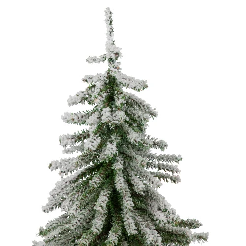 Northlight 18" Potted Flocked Downswept Mini Village Pine Medium Artificial Christmas Tree - Unlit 3 Northlight 18" Potted Flocked Downswept Mini Village Pine Medium Artificial Christmas Tree - Unlit - Image 3