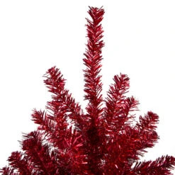 Northlight 4.5' Metallic Red Tinsel Artificial Christmas Tree - Unlit -Chic Christmas Decoration northlight v27326 2 39693.1587644031
