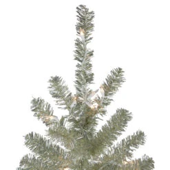 Northlight Metallic Platinum Artificial Tinsel Christmas Tree - 7 Ft Clear Lights -Chic Christmas Decoration northlight v27339 2 17621.1665610424