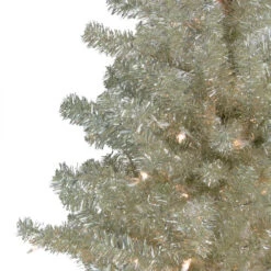 Northlight Metallic Platinum Artificial Tinsel Christmas Tree - 7 Ft Clear Lights -Chic Christmas Decoration northlight v27340 same20as20v27341 1 31206.1665610424